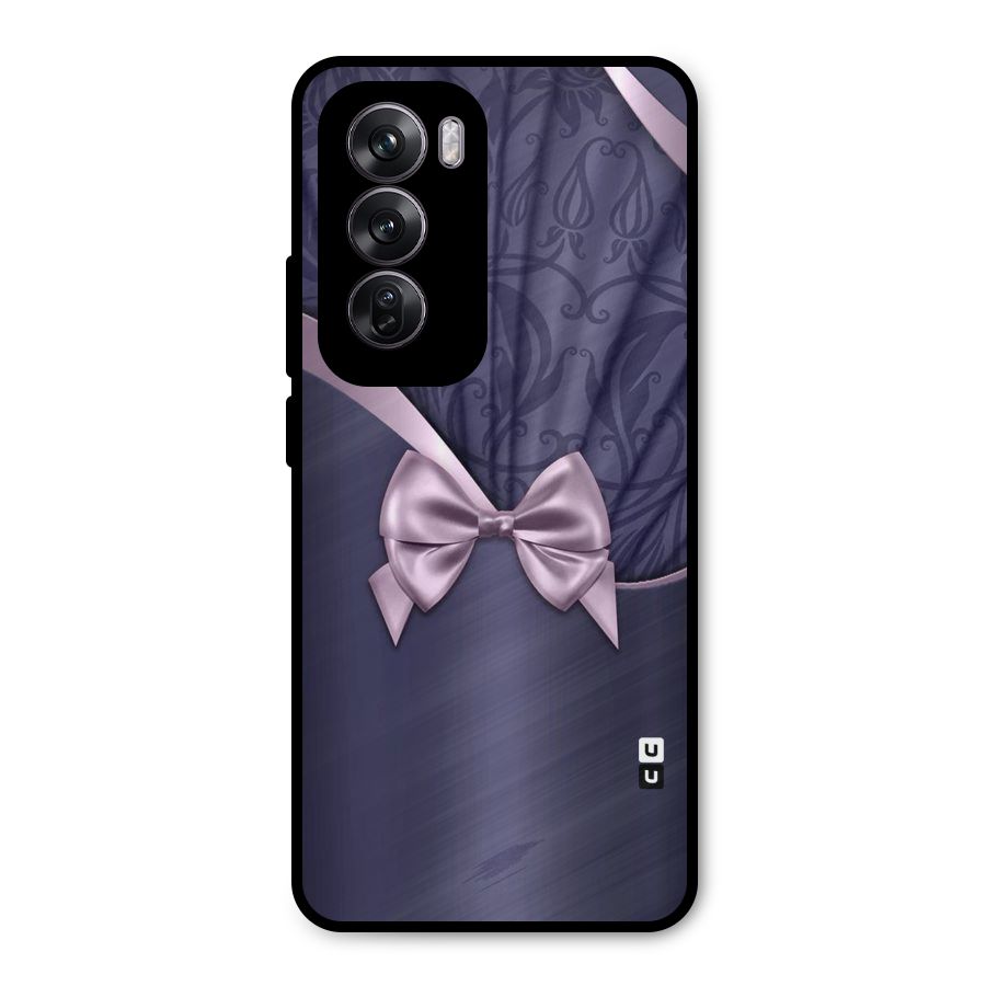 Pink Ribbon Metal Back Case for Oppo Reno12 Pro