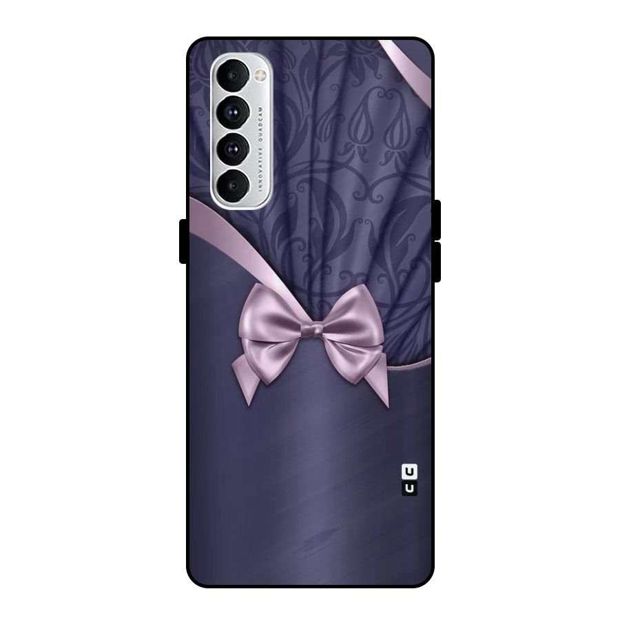 Pink Ribbon Metal Back Case for Oppo Reno4 Pro