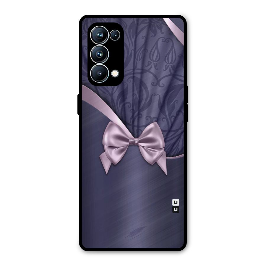 Pink Ribbon Metal Back Case for Oppo Reno5 Pro 5G
