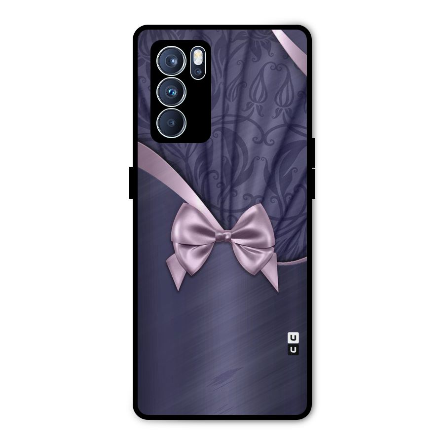 Pink Ribbon Metal Back Case for Oppo Reno6 Pro 5G