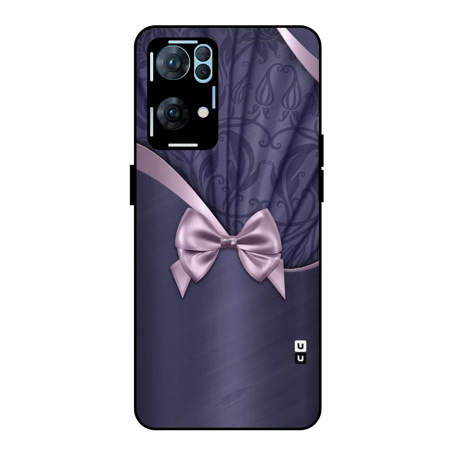 Pink Ribbon Metal Back Case for Oppo Reno7 Pro 5G