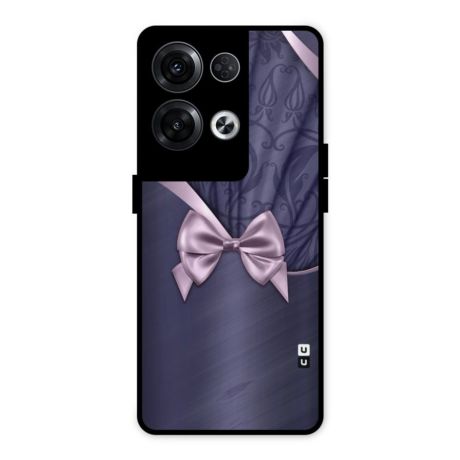 Pink Ribbon Metal Back Case for Oppo Reno8 Pro 5G