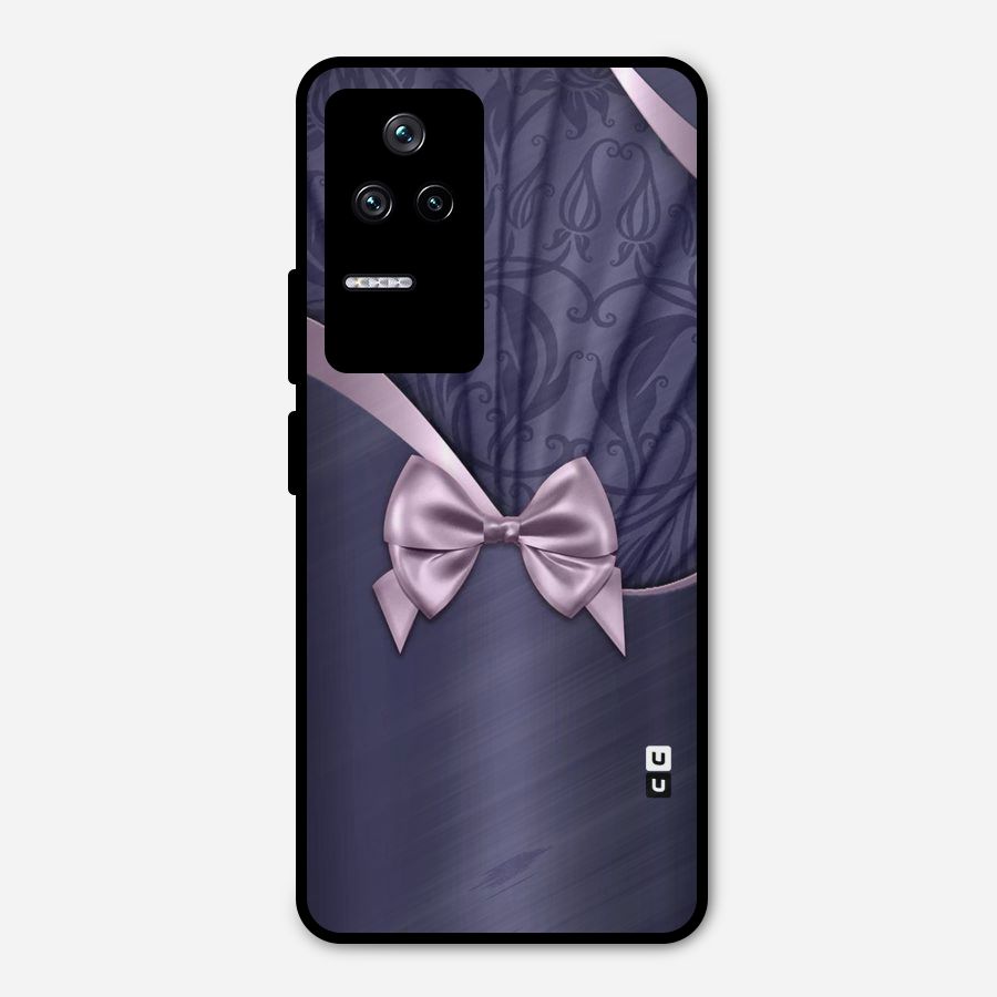 Pink Ribbon Metal Back Case for Poco F4 5G