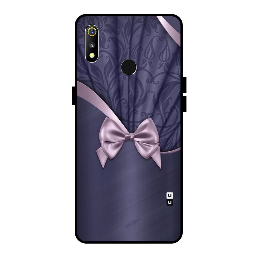 Pink Ribbon Metal Back Case for Realme 3i