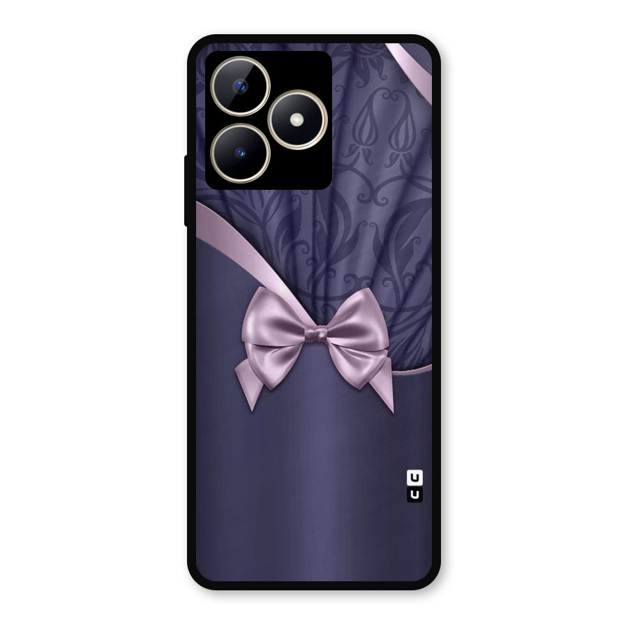 Pink Ribbon Metal Back Case for Realme C53