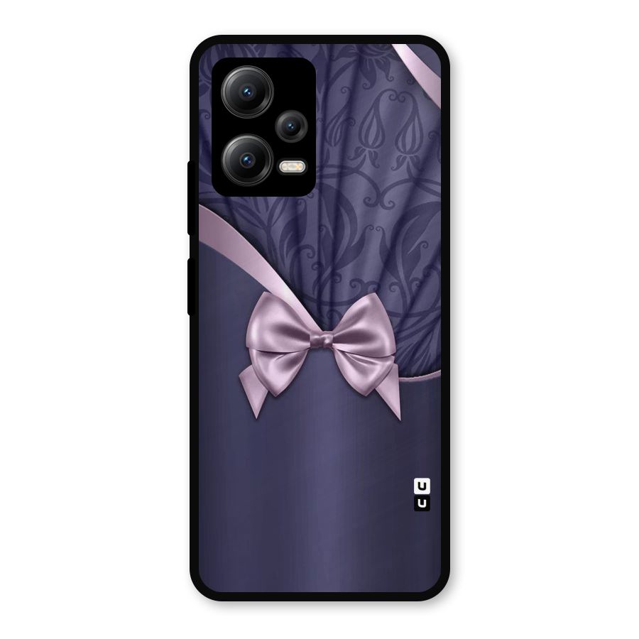 Pink Ribbon Metal Back Case for Redmi Note 12 5G