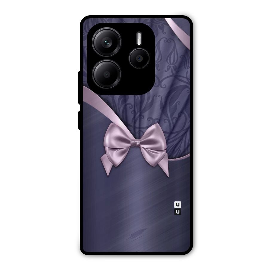 Pink Ribbon Metal Back Case for Redmi Note 14 5G