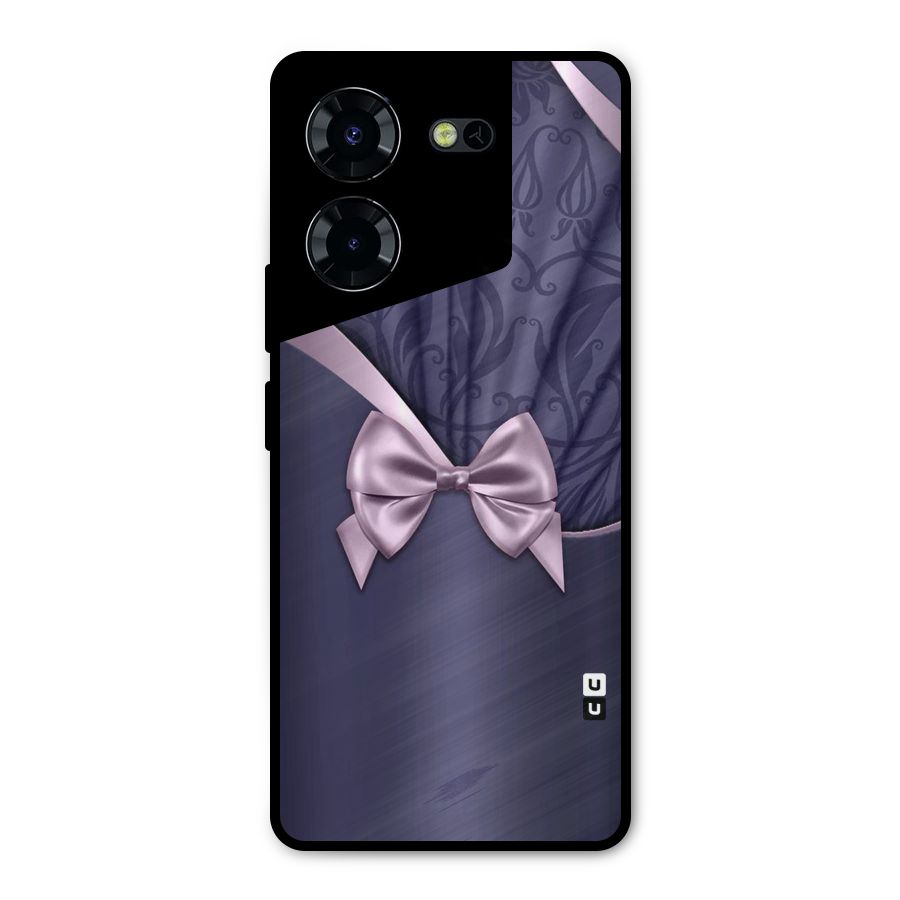 Pink Ribbon Metal Back Case for Tecno Pova 5 Pro 5G