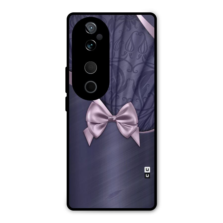 Pink Ribbon Metal Back Case for Vivo T3 Ultra