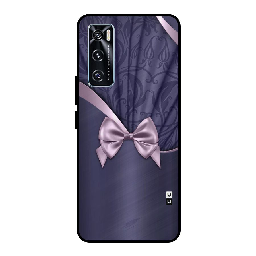 Pink Ribbon Metal Back Case for Vivo V20 SE