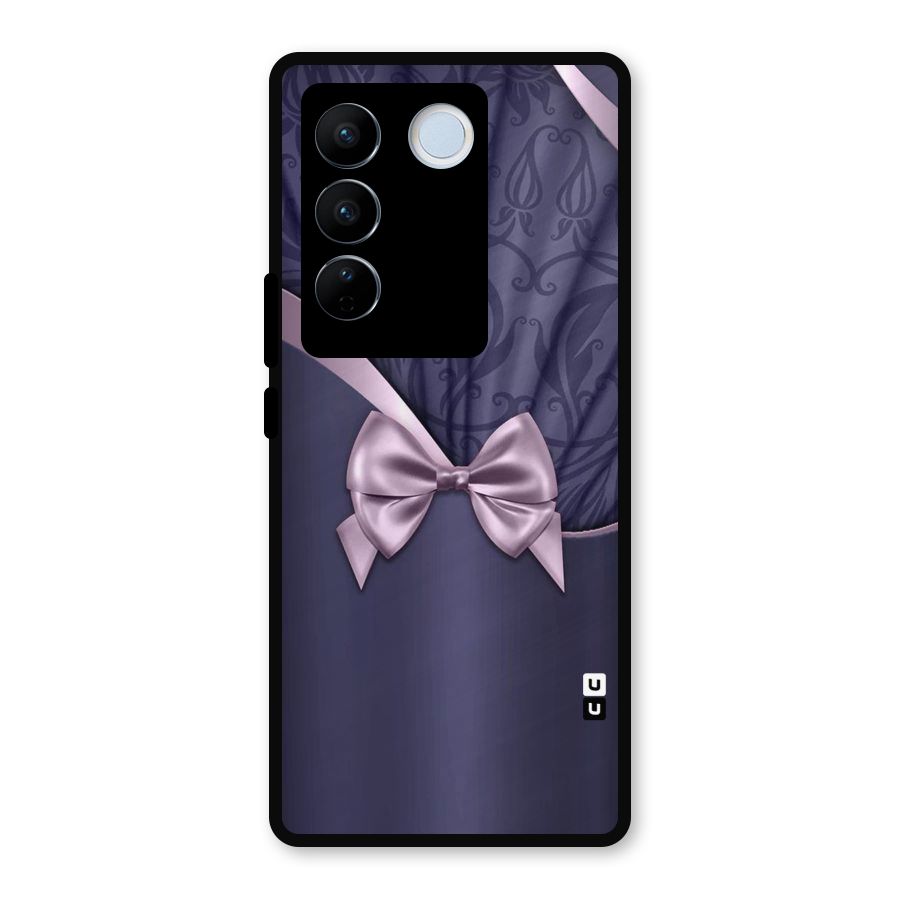 Pink Ribbon Metal Back Case for Vivo V27