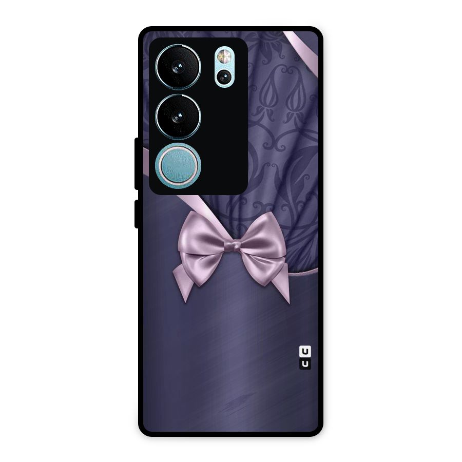Pink Ribbon Metal Back Case for Vivo V29 Pro
