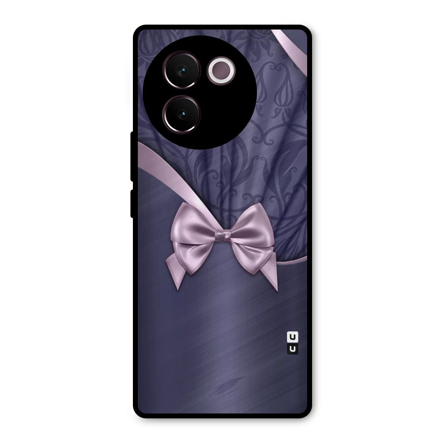 Pink Ribbon Metal Back Case for Vivo V30e