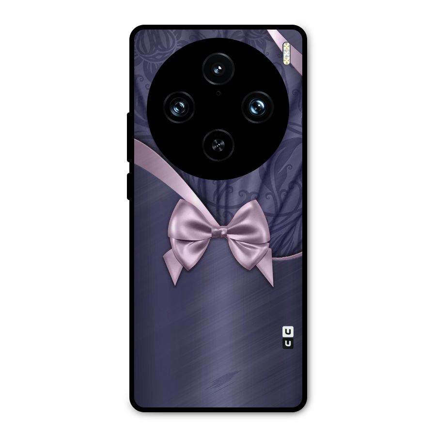 Pink Ribbon Metal Back Case for Vivo X100 Pro