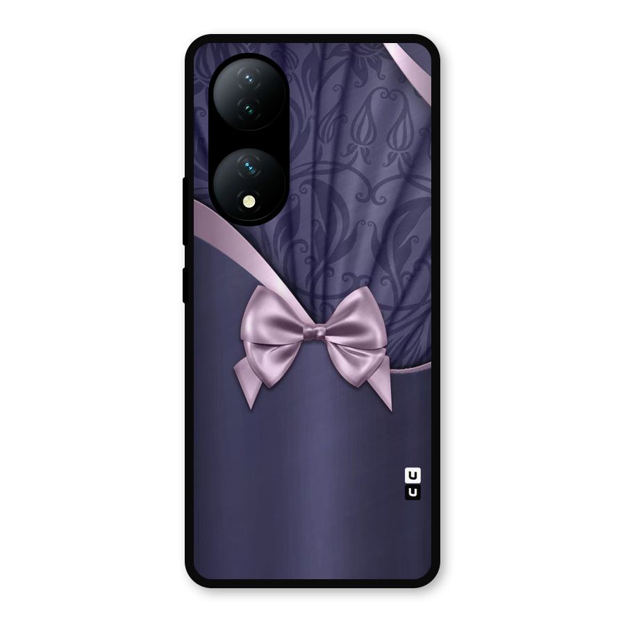 Pink Ribbon Metal Back Case for Vivo Y100