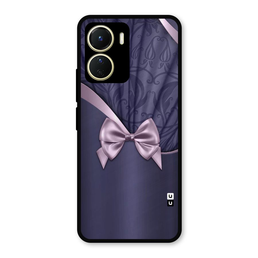 Pink Ribbon Metal Back Case for Vivo Y16