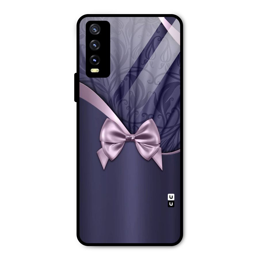 Pink Ribbon Metal Back Case for Vivo Y20