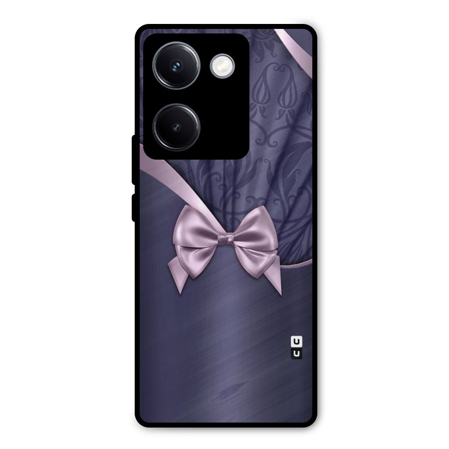 Pink Ribbon Metal Back Case for Vivo Y300 Plus
