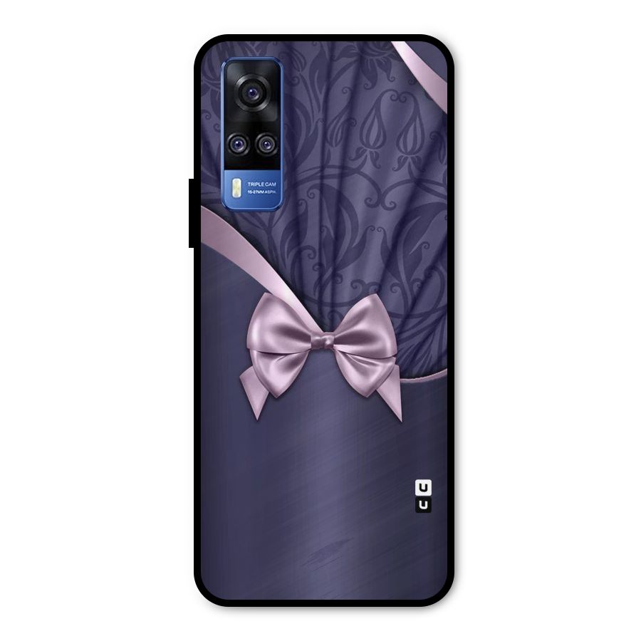 Pink Ribbon Metal Back Case for Vivo Y51A