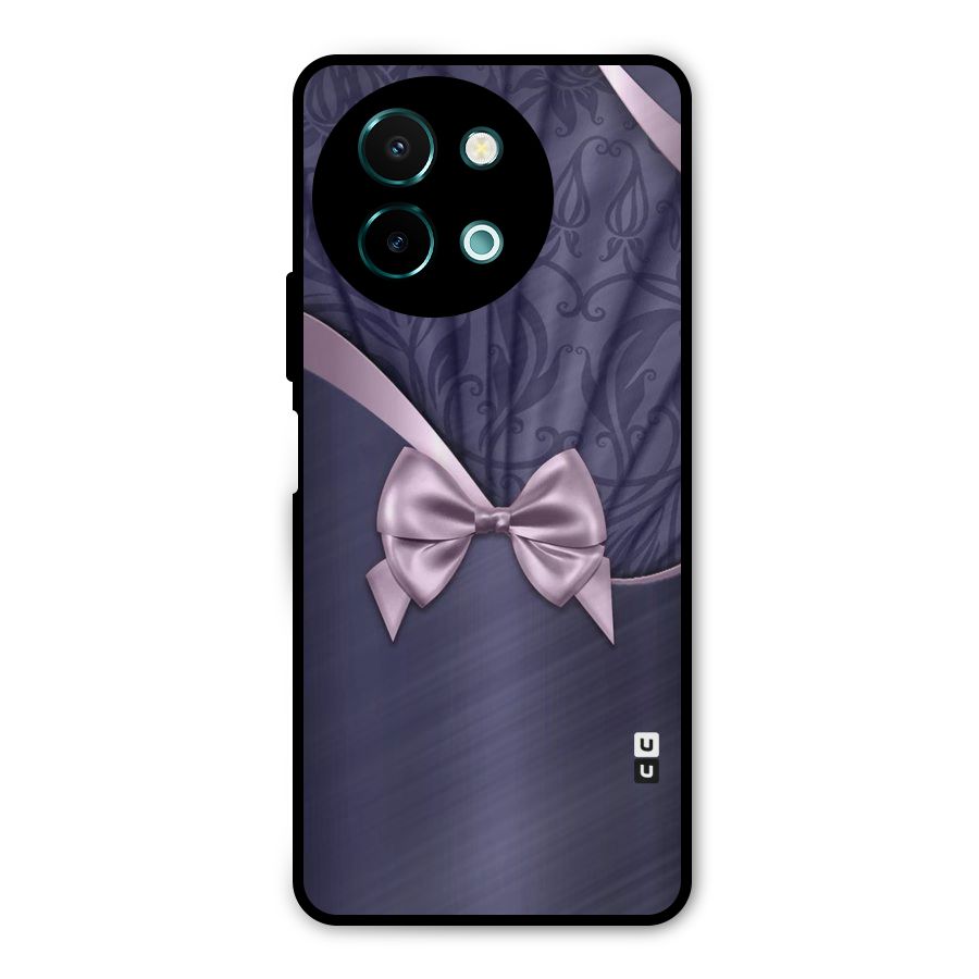 Pink Ribbon Metal Back Case for Vivo Y58