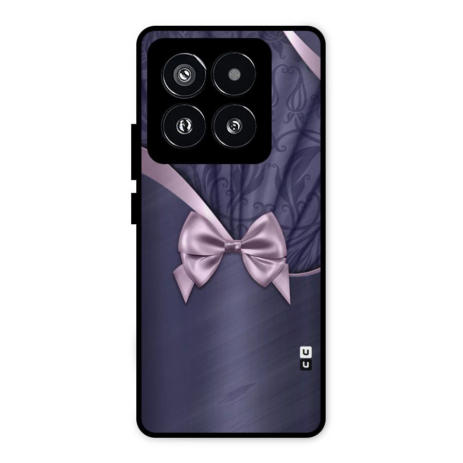 Pink Ribbon Metal Back Case for Xiaomi 14 Pro