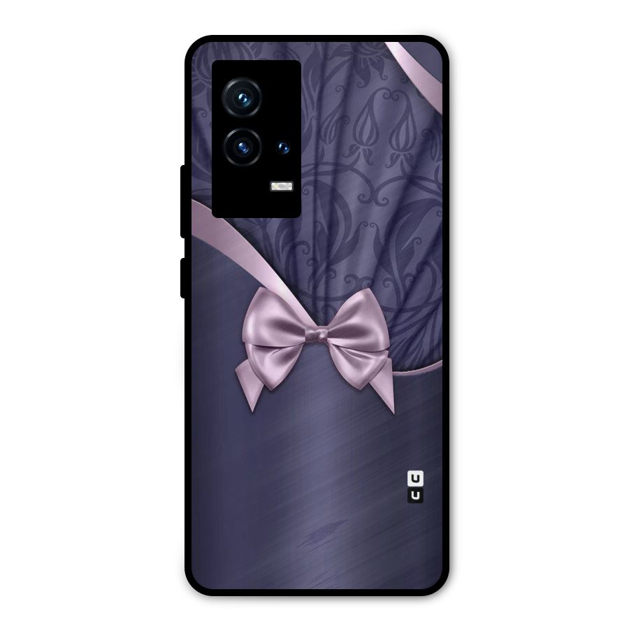 Pink Ribbon Metal Back Case for iQOO 9 5G