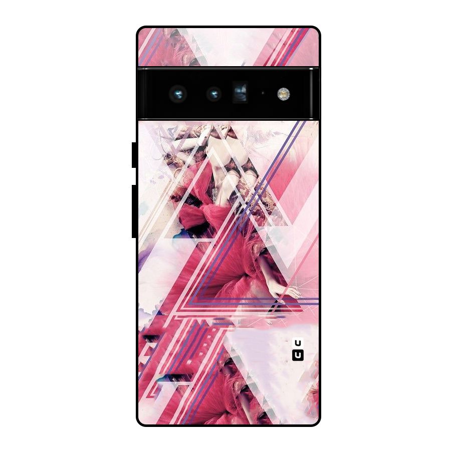 Pink Rose Abstract Glass Back Case for Google Pixel 6 Pro