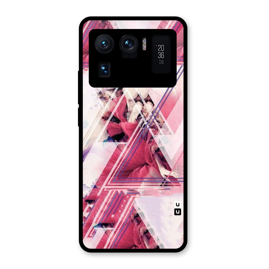 Pink Rose Abstract Glass Back Case for Mi 11 Ultra
