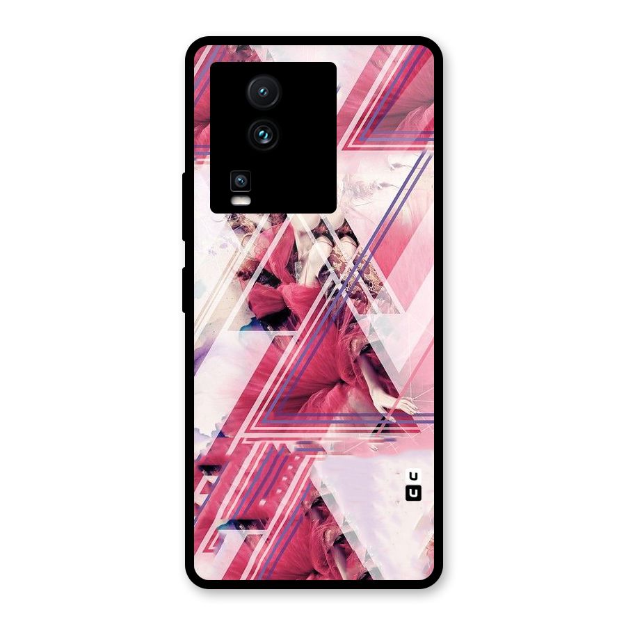 Pink Rose Abstract Glass Back Case for Vivo iQOO Neo 7 Pro