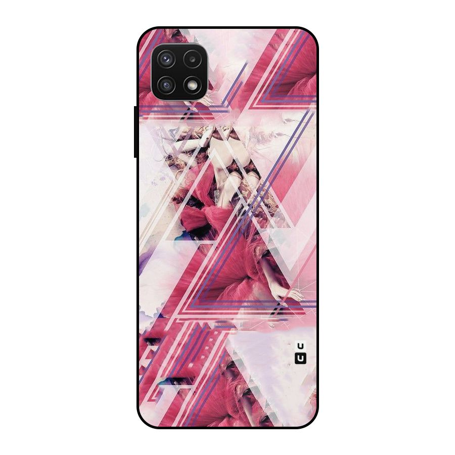 Pink Rose Abstract Metal Back Case for Galaxy A22 5G