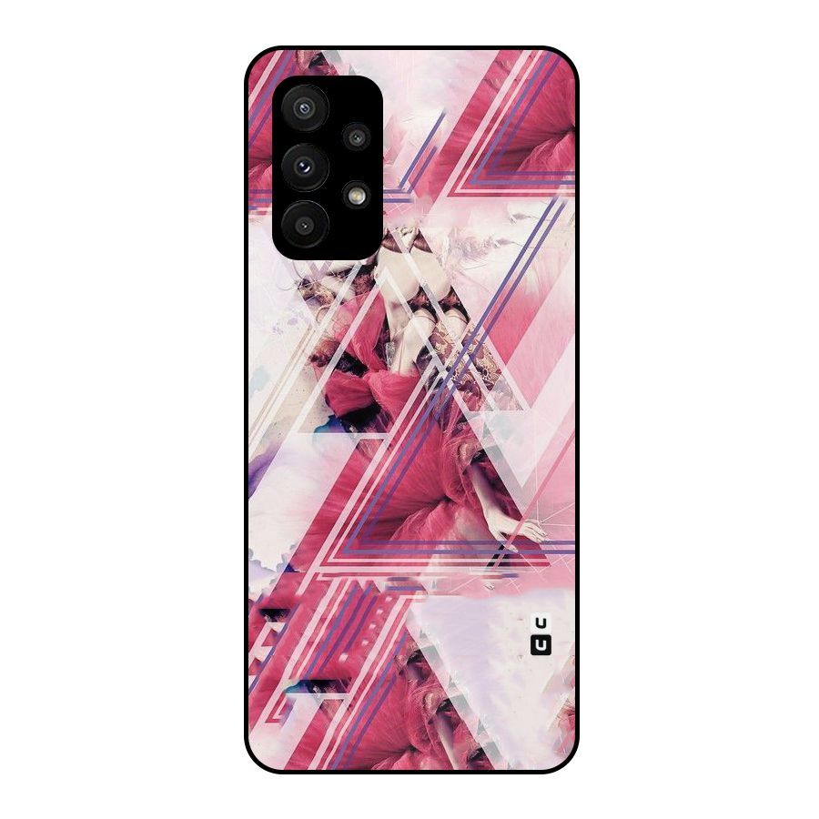 Pink Rose Abstract Metal Back Case for Galaxy A23