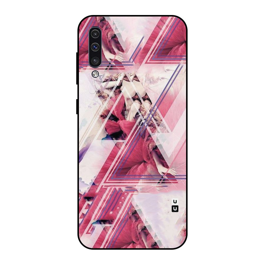 Pink Rose Abstract Metal Back Case for Galaxy A50s