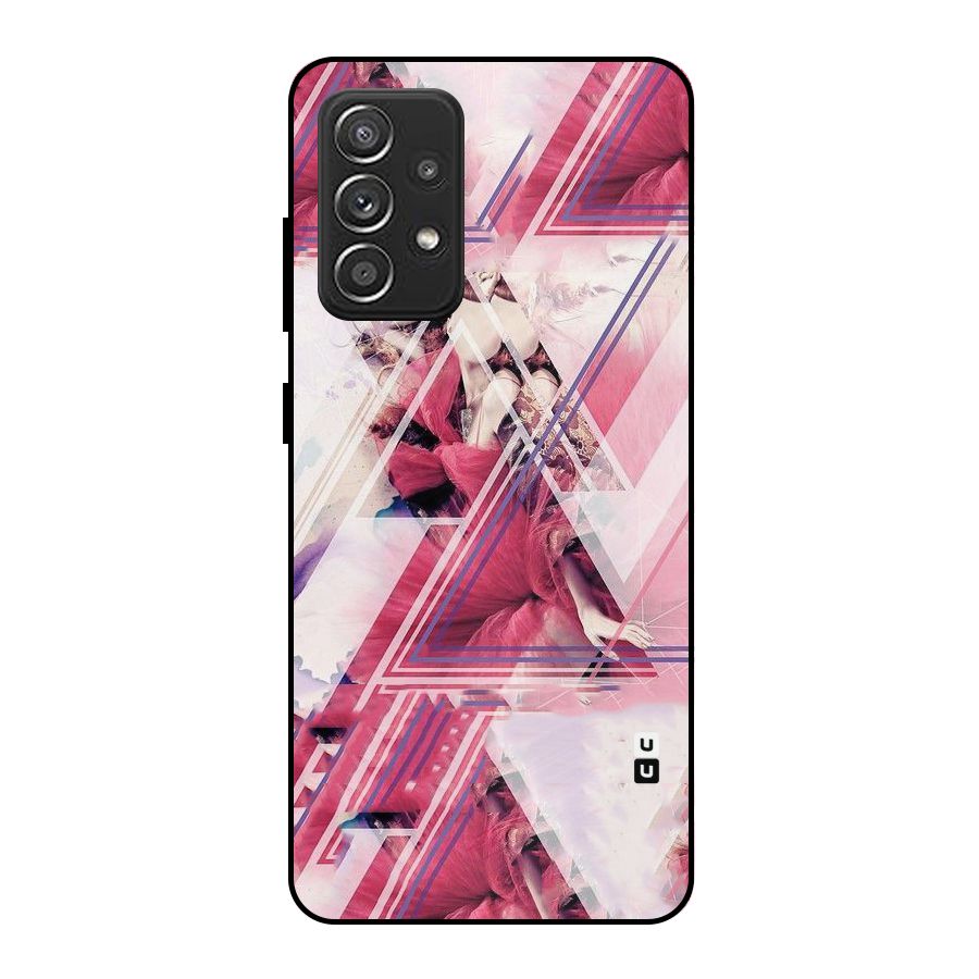 Pink Rose Abstract Metal Back Case for Galaxy A52s 5G