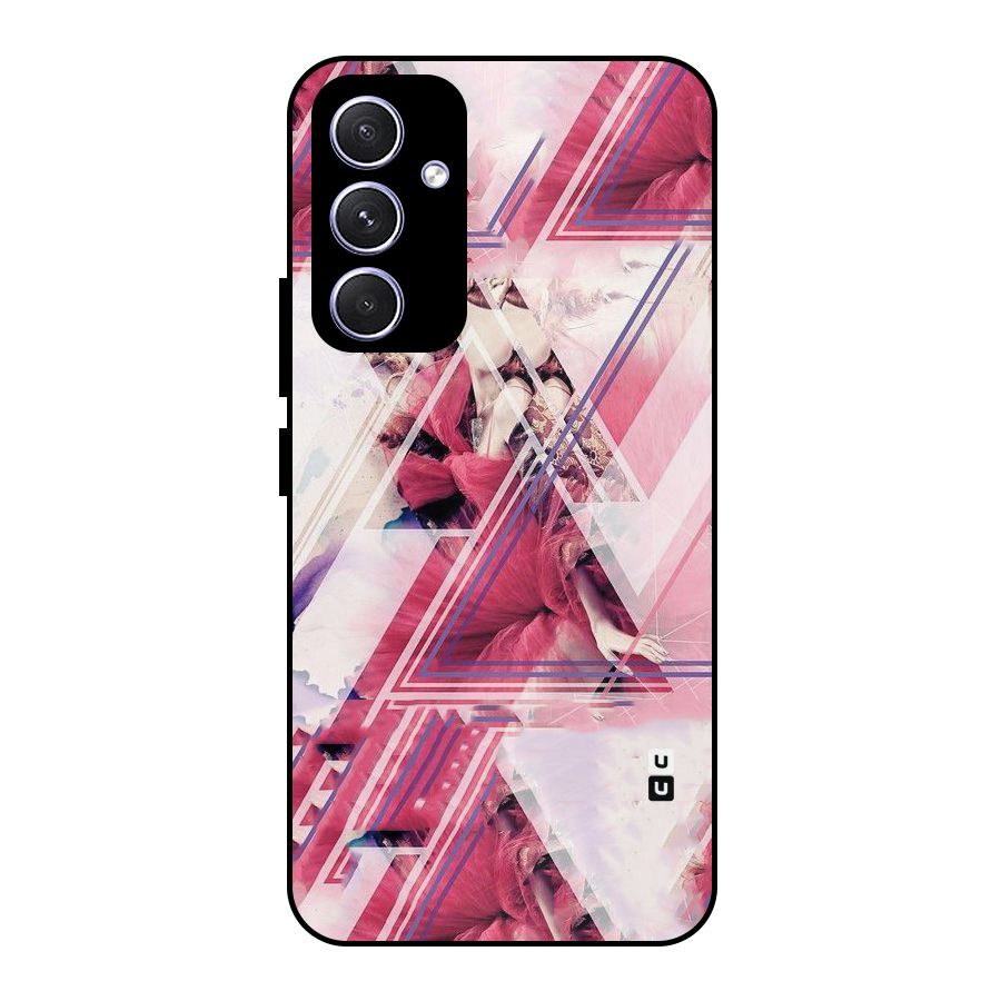 Pink Rose Abstract Metal Back Case for Galaxy A54
