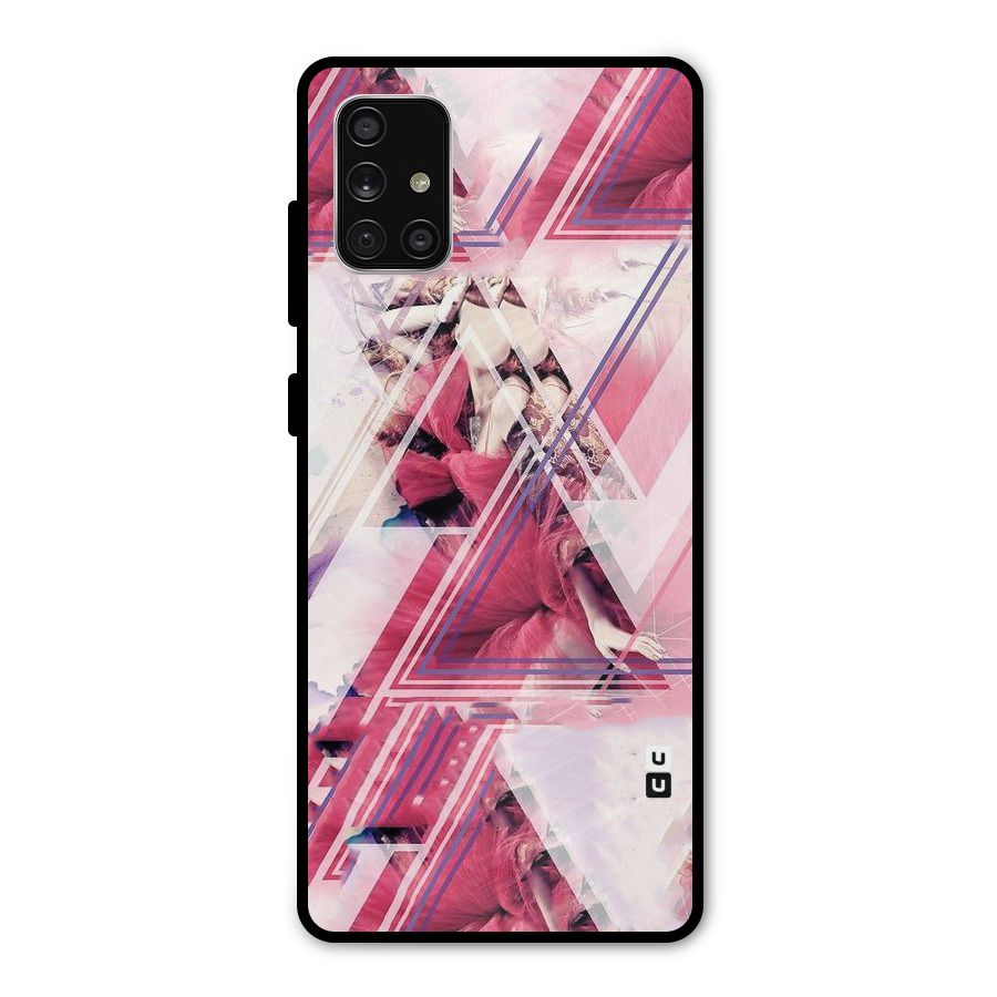 Pink Rose Abstract Metal Back Case for Galaxy A71