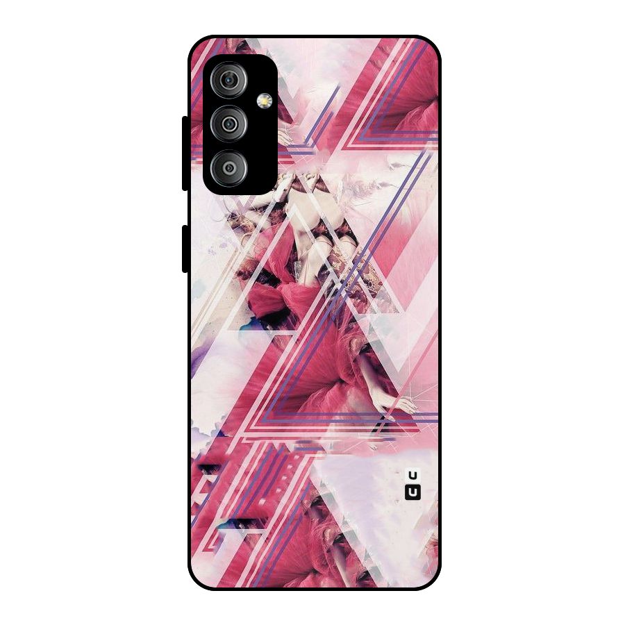 Pink Rose Abstract Metal Back Case for Galaxy F23