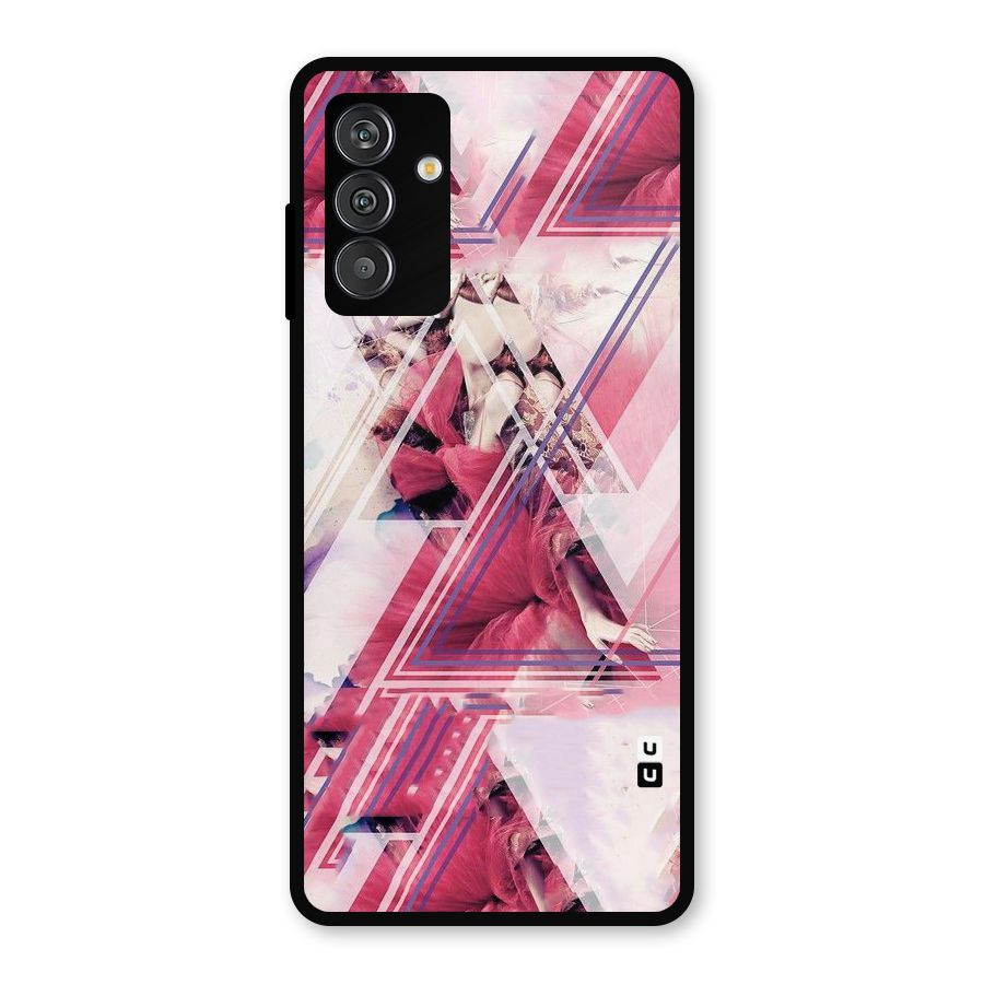 Pink Rose Abstract Metal Back Case for Galaxy M13