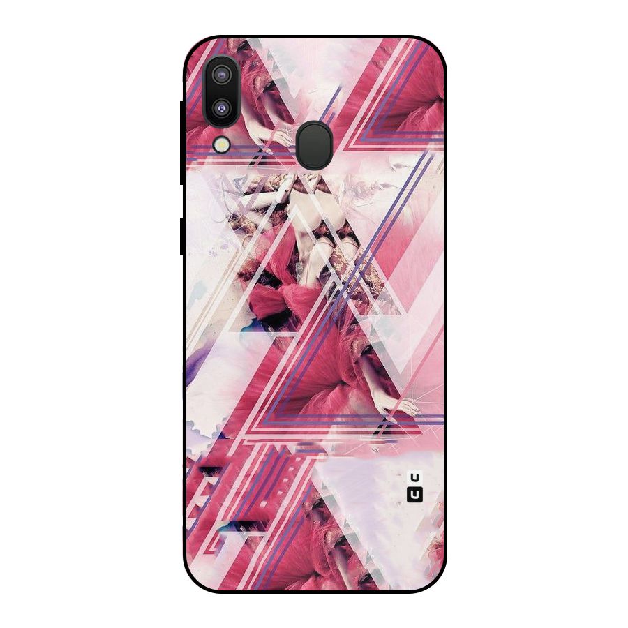 Pink Rose Abstract Metal Back Case for Galaxy M20