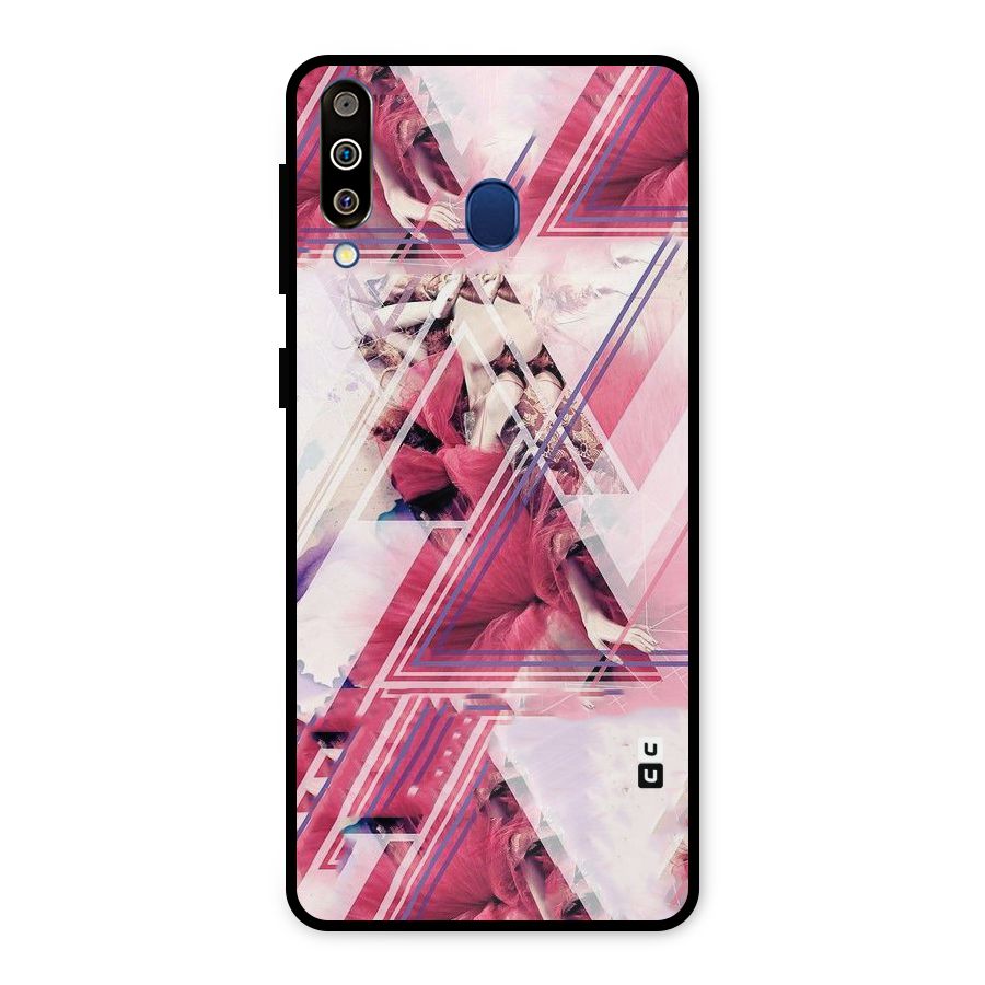 Pink Rose Abstract Metal Back Case for Galaxy M30