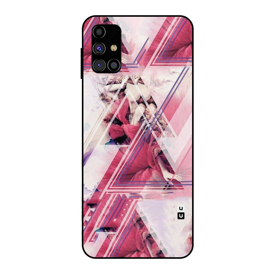 Pink Rose Abstract Metal Back Case for Galaxy M31s
