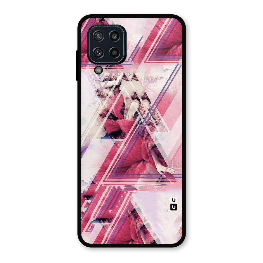 Pink Rose Abstract Metal Back Case for Galaxy M32