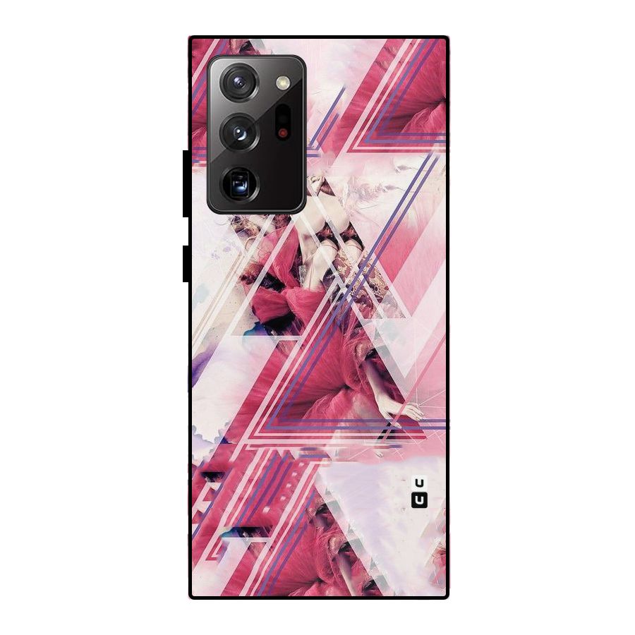 Pink Rose Abstract Metal Back Case for Galaxy Note 20 Ultra 5G