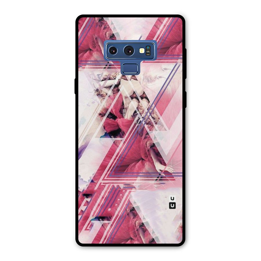 Pink Rose Abstract Metal Back Case for Galaxy Note 9