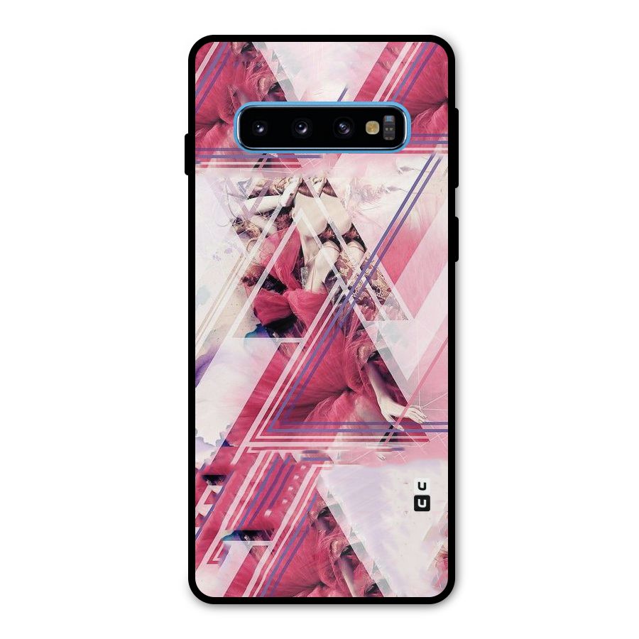 Pink Rose Abstract Metal Back Case for Galaxy S10