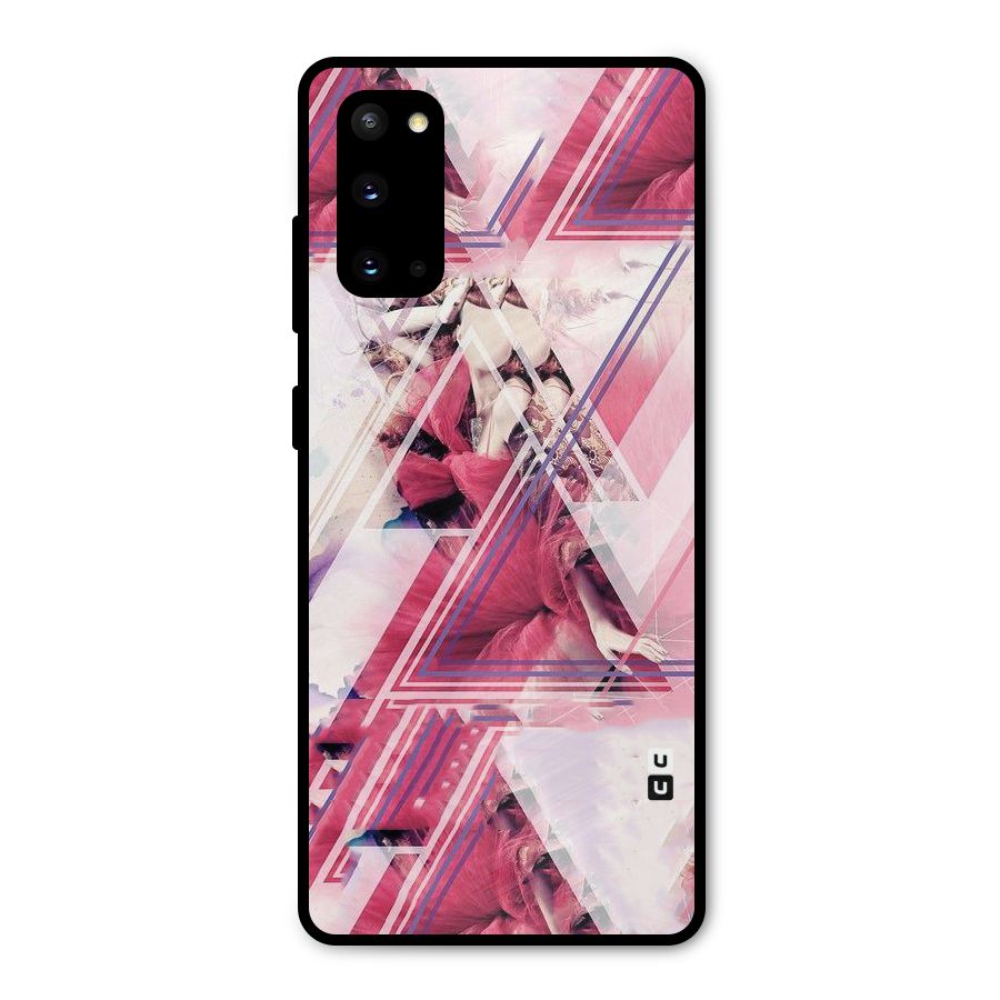 Pink Rose Abstract Metal Back Case for Galaxy S20