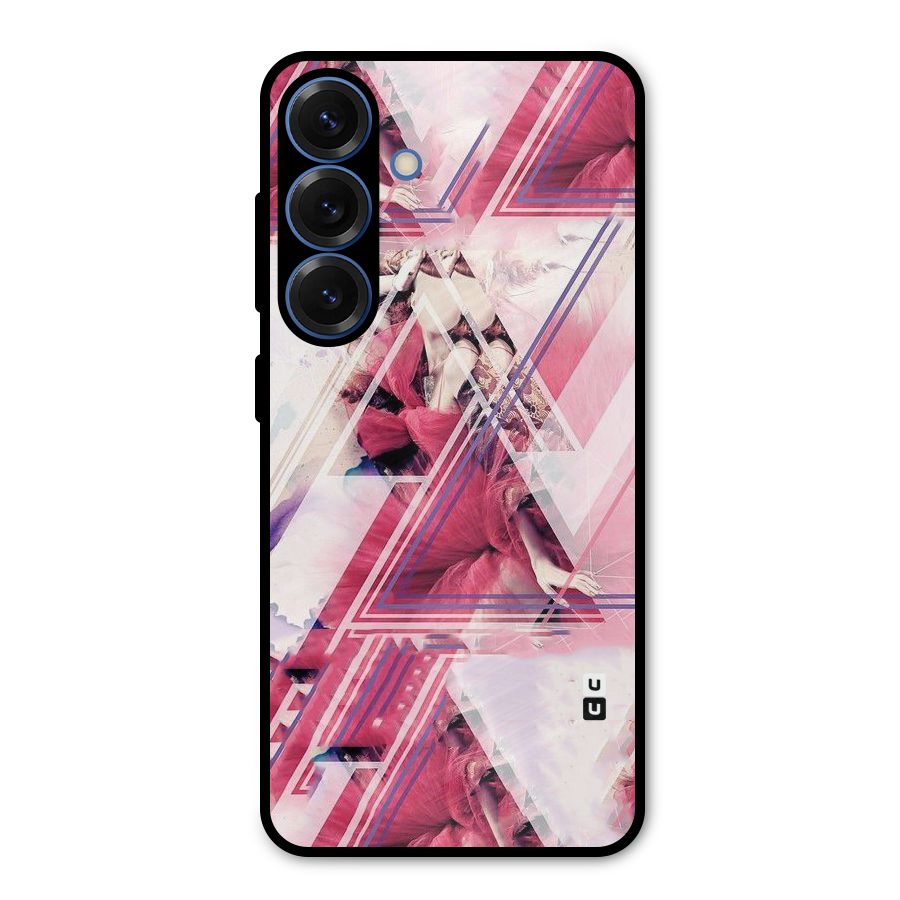 Pink Rose Abstract Metal Back Case for Galaxy S25