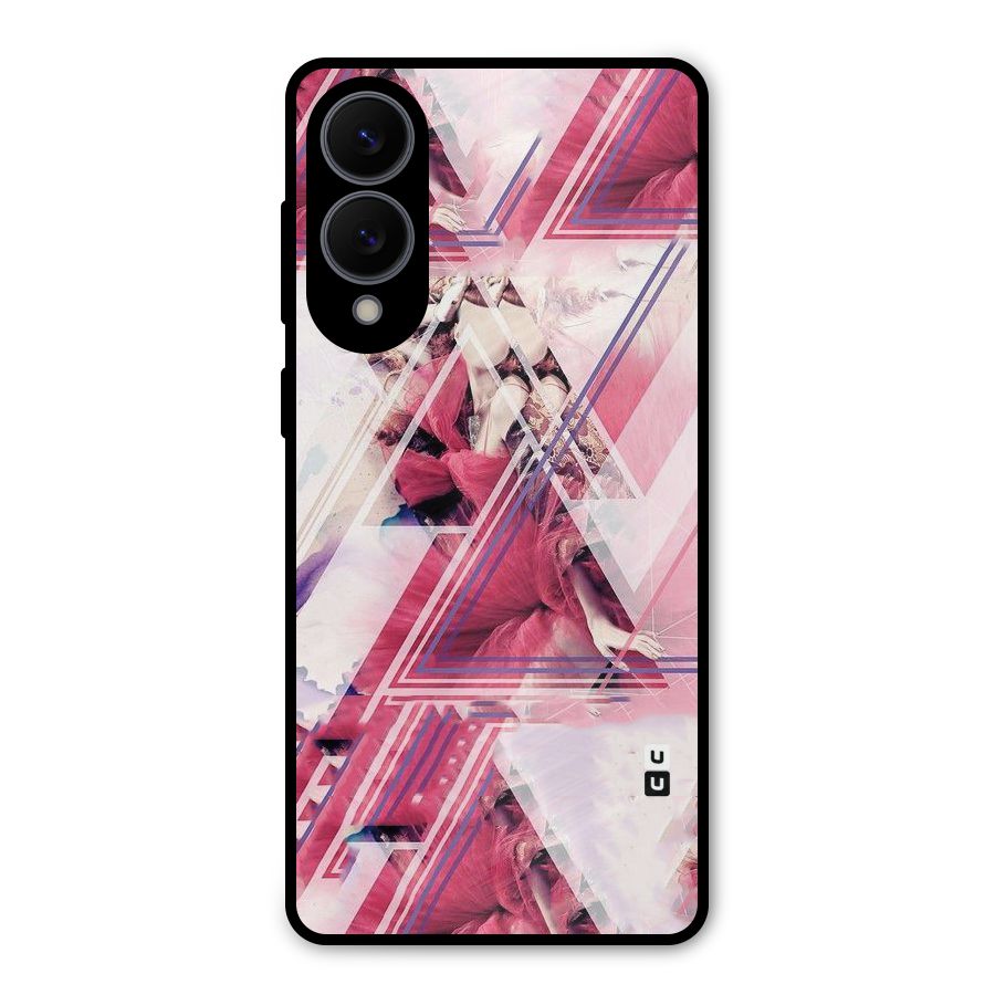 Pink Rose Abstract Metal Back Case for Galaxy S25 Edge