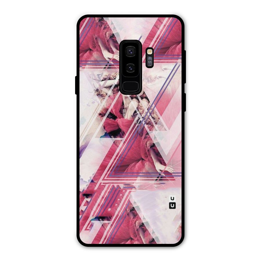 Pink Rose Abstract Metal Back Case for Galaxy S9 Plus
