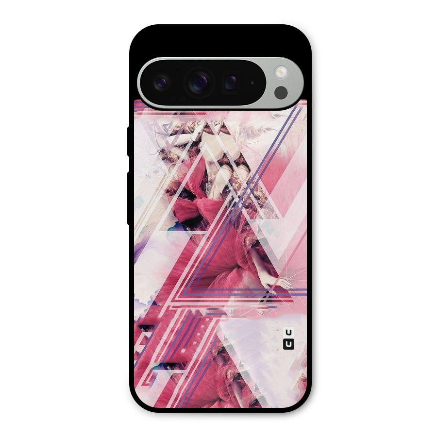 Pink Rose Abstract Metal Back Case for Google Pixel 9 Pro XL