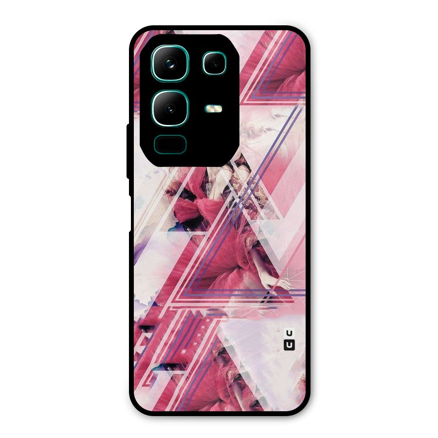 Pink Rose Abstract Metal Back Case for Infinix Note 50x